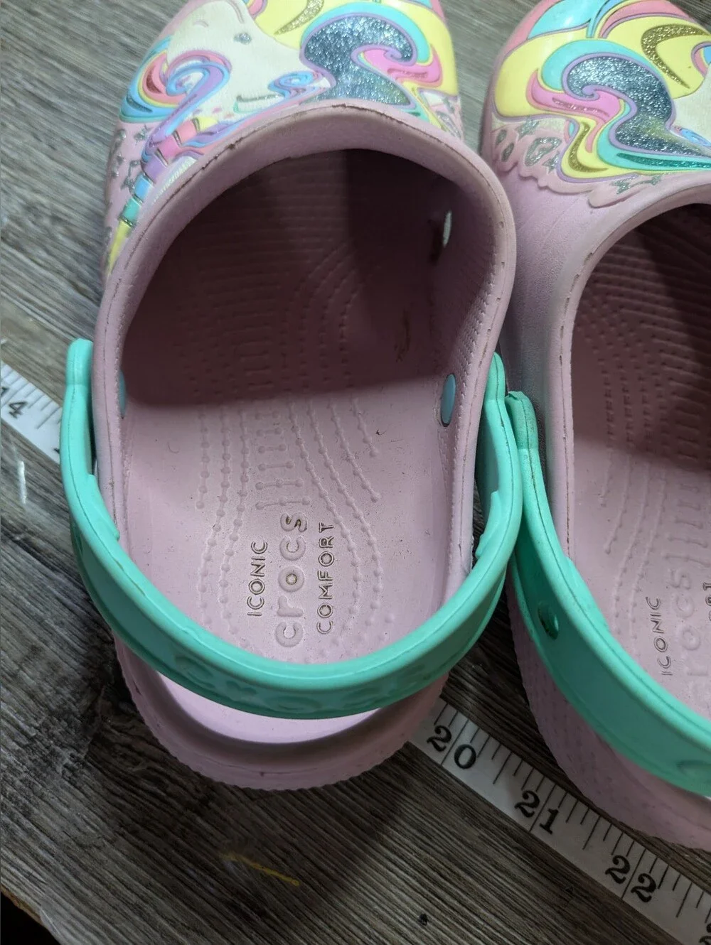 Crocs Unicorn Pink‎ Clogs Girls Size 3